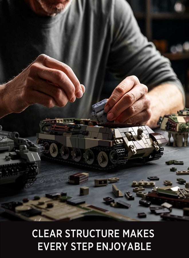 Nifeliz King Tiger Tank Building Set, WW2 Military Tank Model Toy for Adults, Collectible Army Display Piece and Gift for Enthusiasts (1,267 PCS, NF10315) - Image 4